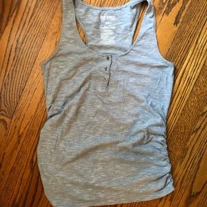 Old Navy small gray tank with side rusching